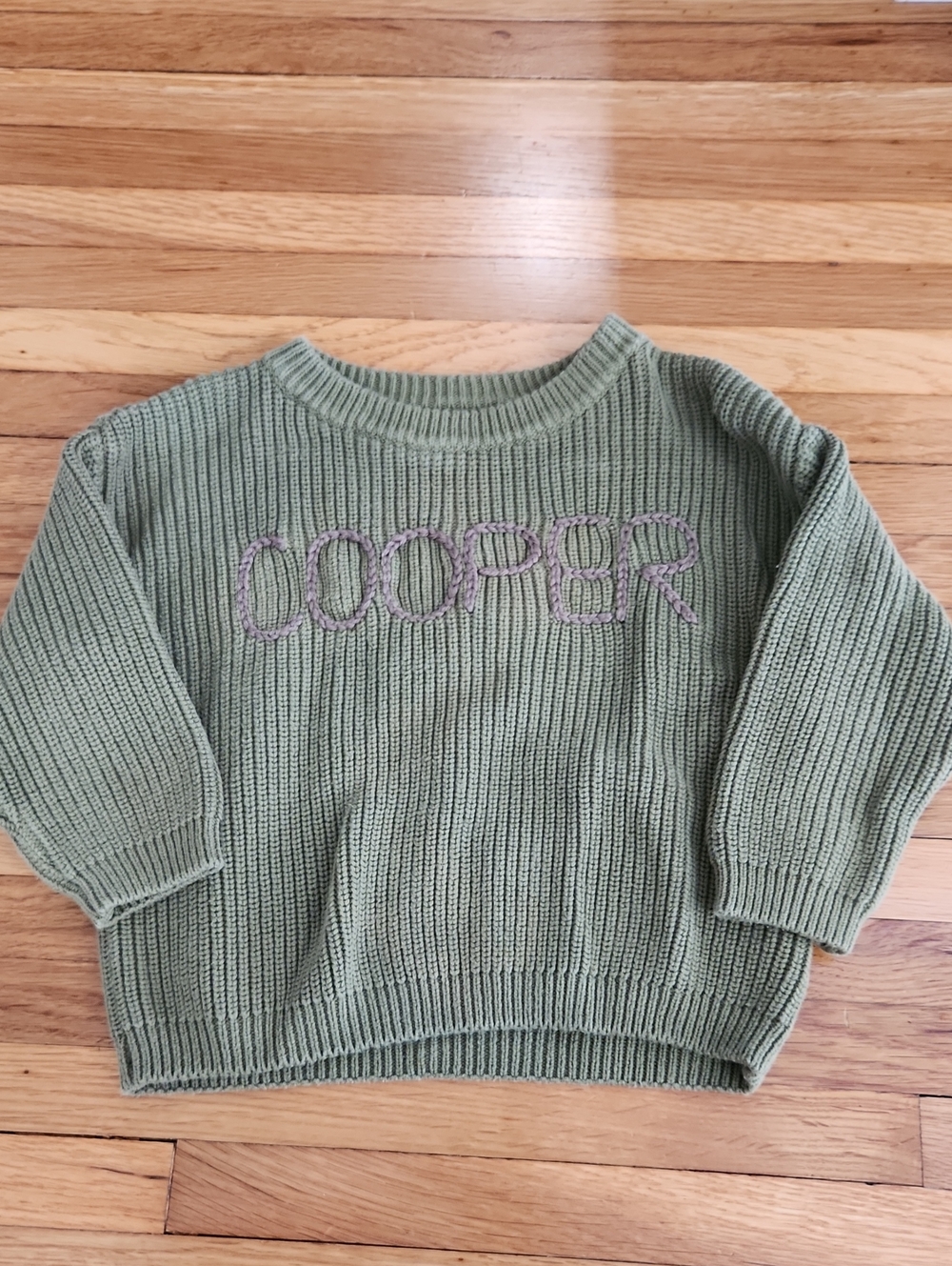 Boy's Knit Name Sweater